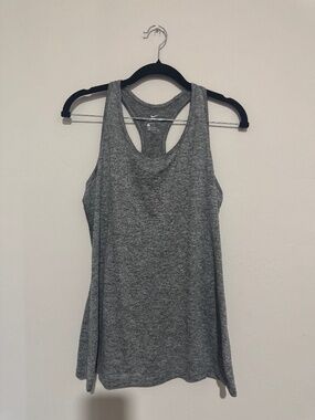 Nike Dri-FIT Activewear Tank Top Size Large Gray Space Dye Racerback